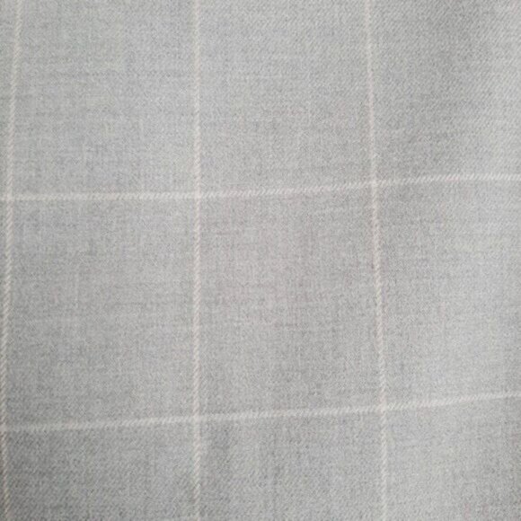 BANANA REPUBLIC | Mini Skirt Plaid Window Pane Check Pattern Grey Sz 6 - Picture 4 of 7